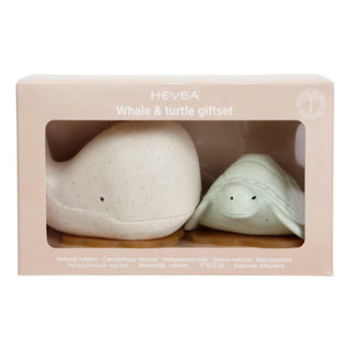 Hevea Squeeze'n'Splash Whale & Turtle Bath Toys Gift Set
