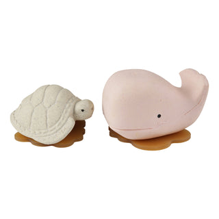 hevea Squeeze'n'Splash Whale & Turtle Bath Toys Gift Set