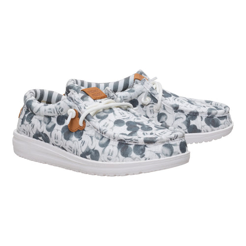 Hey Dude Disney Mickey Mouse Print Wally Youth Grey/Multi