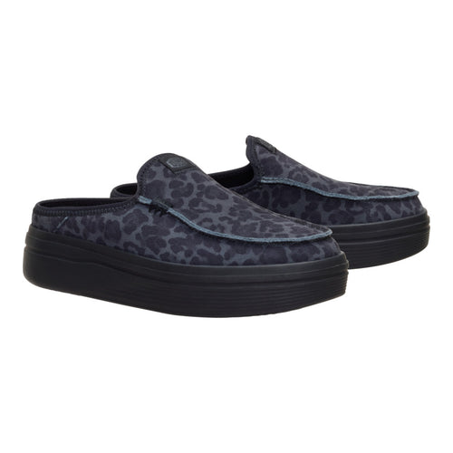 Hey Dude Austin Lift Suede Animal Black Leopard