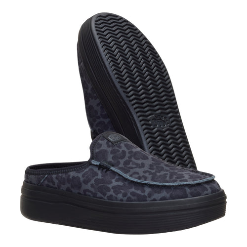 Hey Dude Austin Lift Suede Animal Black Leopard