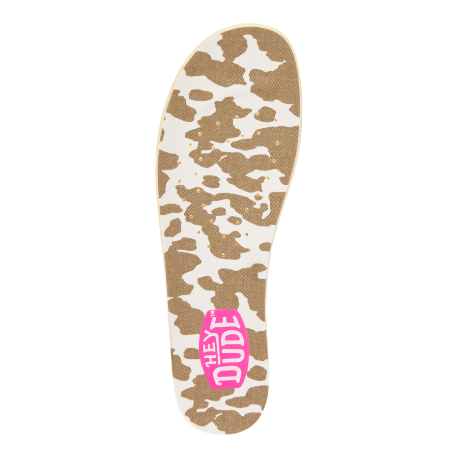 hey dude Brown Cow Insoles Brown/Cow