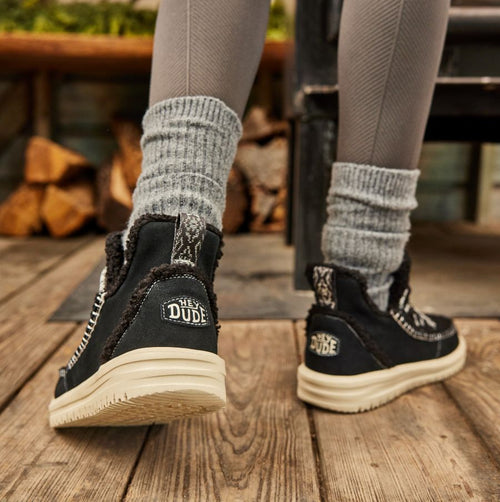 Hey Dude Camden Suede Cozy Black