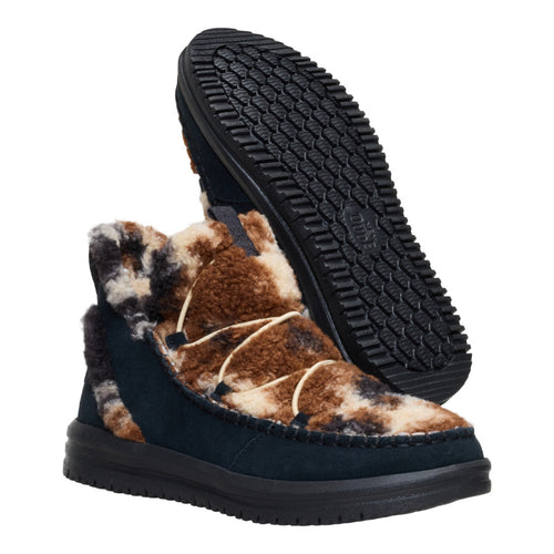 Hey Dude Camden Suede Cozy Black Multi/Black