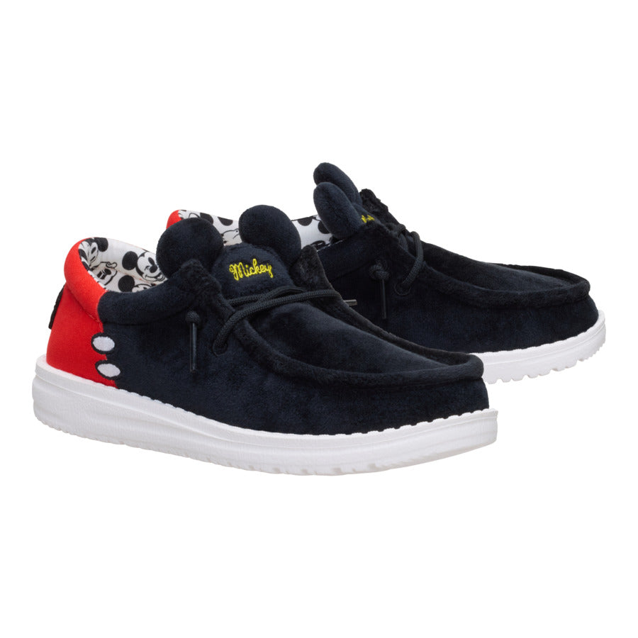 hey dude Disney Mickey Mouse Wally Youth Black/Red