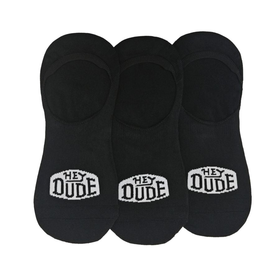 hey dude HEYDUDE No Show Sock 3 Pack Black