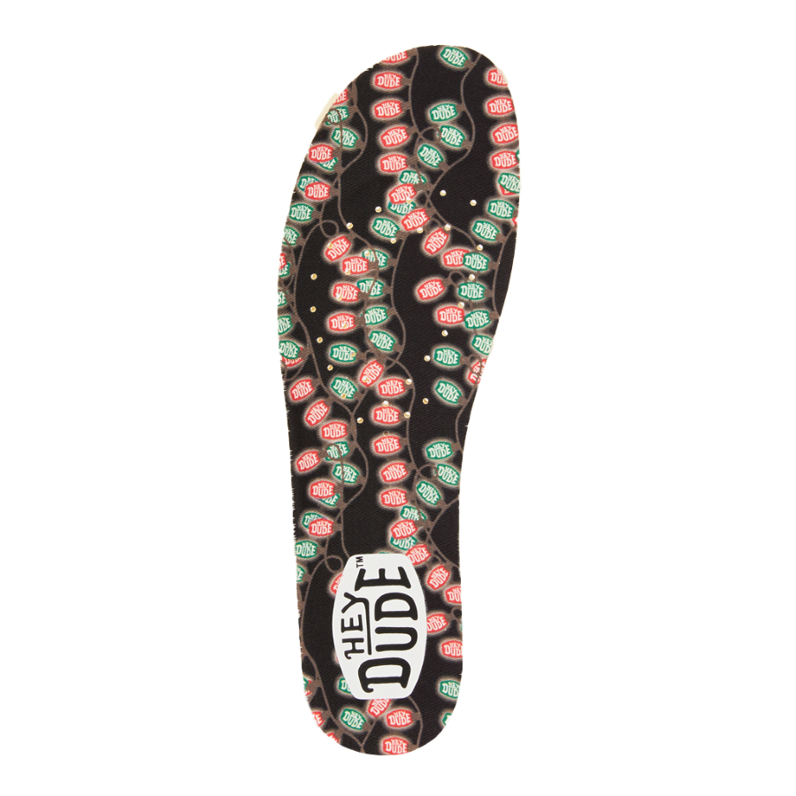 hey dude Holiday Lights Insoles Black/Multi