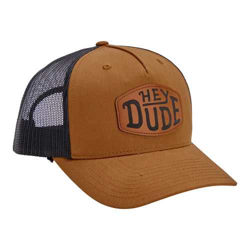 Hey Dude Leather Buckle Patch Trucker Coyote Brown