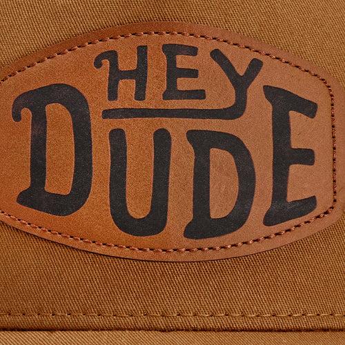 Hey Dude Leather Buckle Patch Trucker Coyote Brown