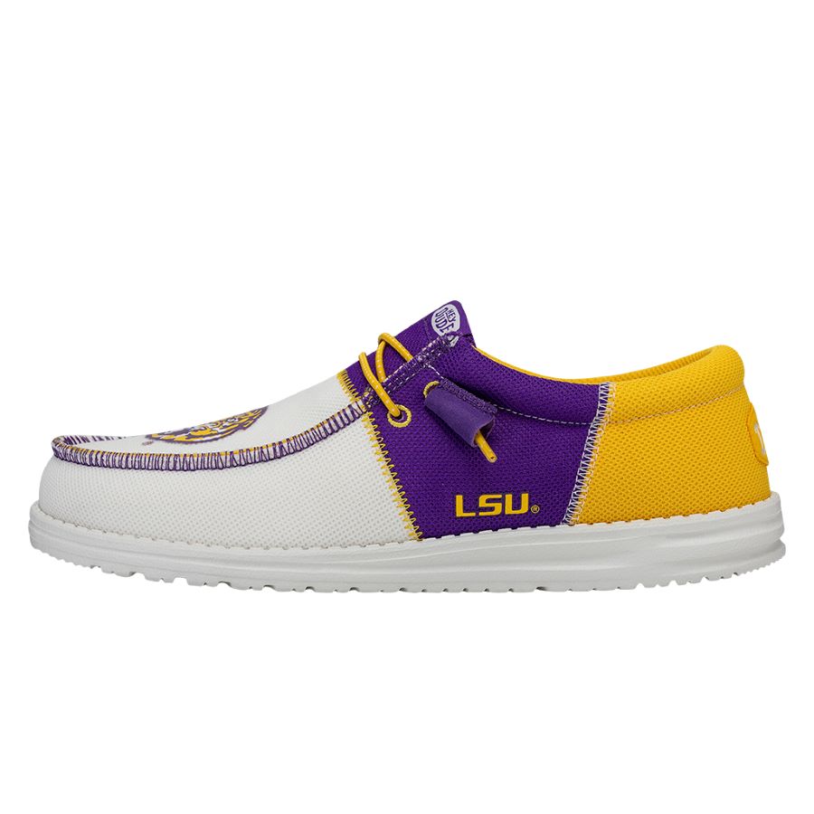 hey dude Men's Wally Tri LSU LSU Purple/Gold
