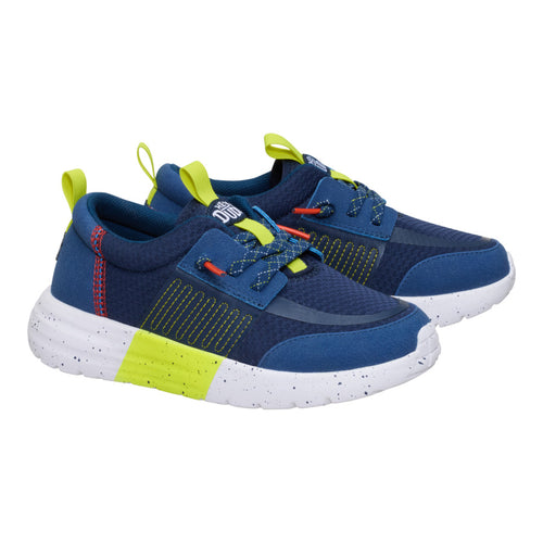 Hey Dude Sirocco Play Youth Sport Stripe Navy/Lime
