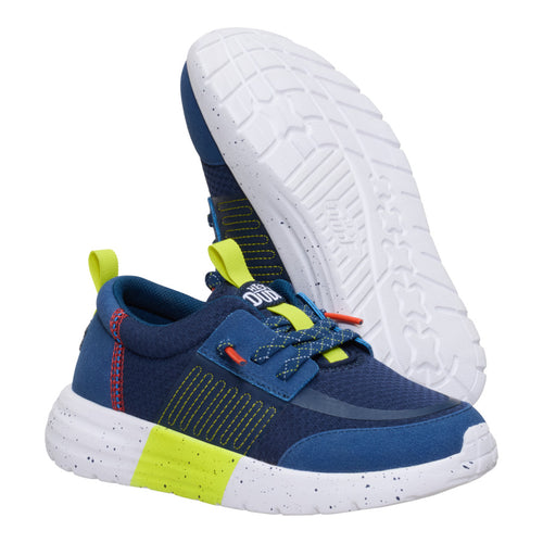 Hey Dude Sirocco Play Youth Sport Stripe Navy/Lime