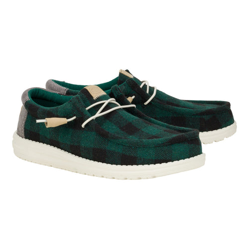 Hey Dude Wally Buffalo Plaid Hunter Green