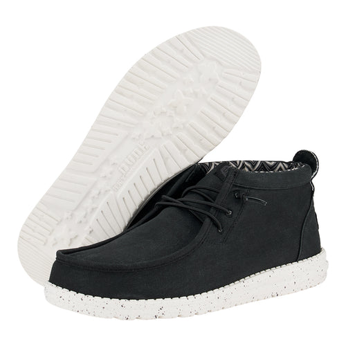 Hey Dude Wally Mid Canvas Black/White