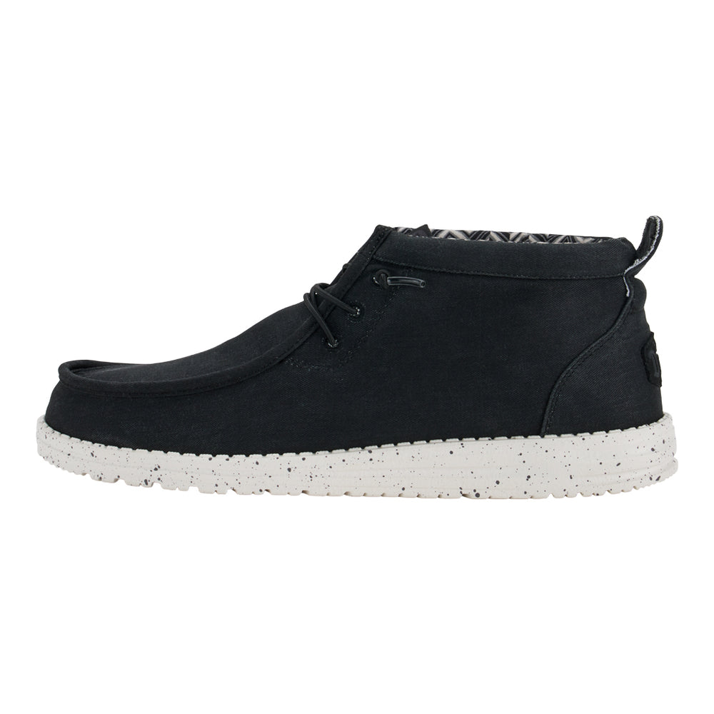 hey dude Wally Mid Canvas Black/White
