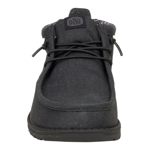 Hey Dude Wally Mid Stretch Canvas Black/Black