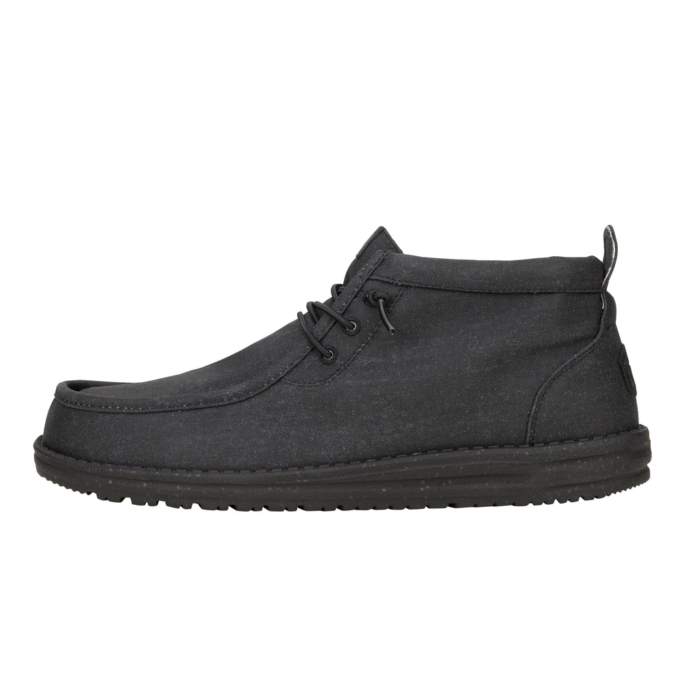 hey dude Wally Mid Stretch Canvas Black/Black