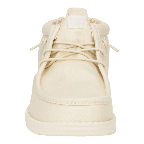 Hey Dude Wally Mid Stretch Canvas Bone White