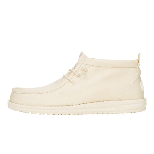 hey dude Wally Mid Stretch Canvas Bone White