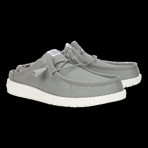 Hey Dude Wally Slip Stretch Canvas Grey