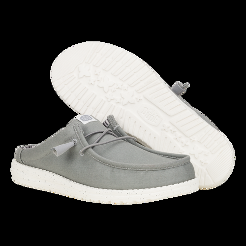 Hey Dude Wally Slip Stretch Canvas Grey