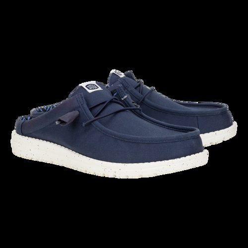 Hey Dude Wally Slip Stretch Canvas Navy