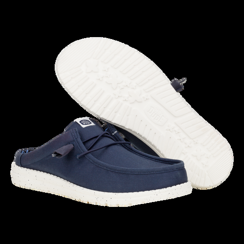 Hey Dude Wally Slip Stretch Canvas Navy