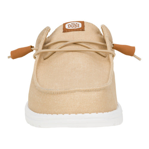 Hey Dude Wally Slip Stretch Canvas Tan/White