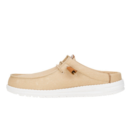 hey dude Wally Slip Stretch Canvas Tan/White