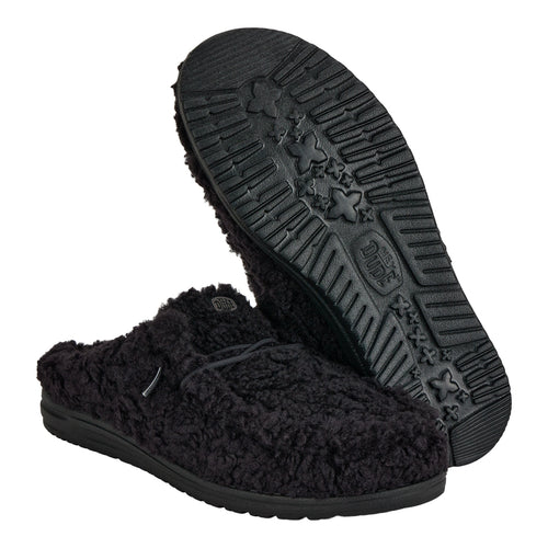 Hey Dude Wally Slipper Cozy Black/Black