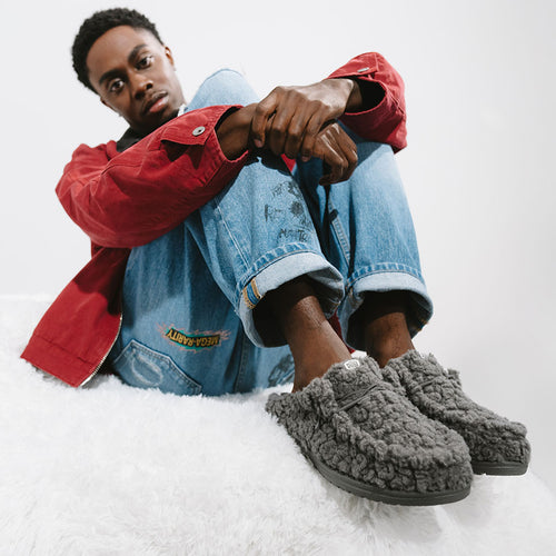 Hey Dude Wally Slipper Cozy Granite Grey