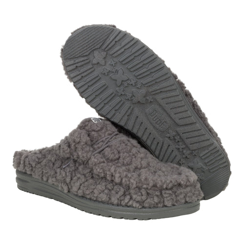 Hey Dude Wally Slipper Cozy Granite Grey