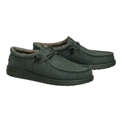 Hey Dude Wally Stretch Canvas Deep Green