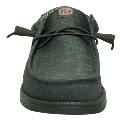 Hey Dude Wally Stretch Canvas Deep Green