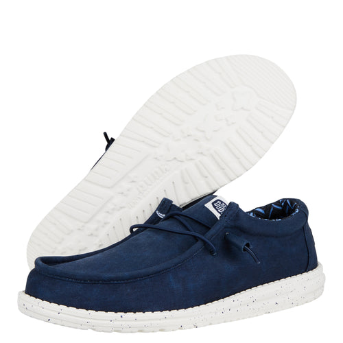 Hey Dude Wally Stretch Canvas Navy
