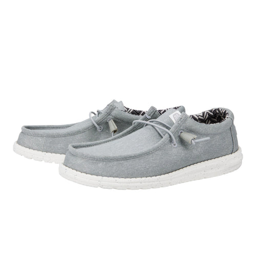 Hey Dude Wally Stretch Canvas Wide Light Grey