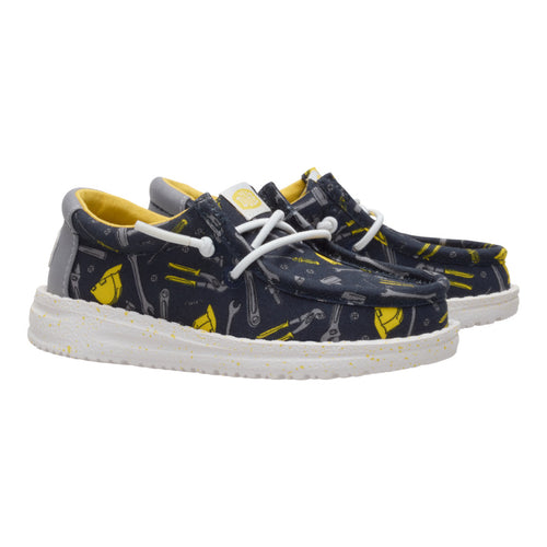 Hey Dude Wally Toddler Construction Navy/Multi