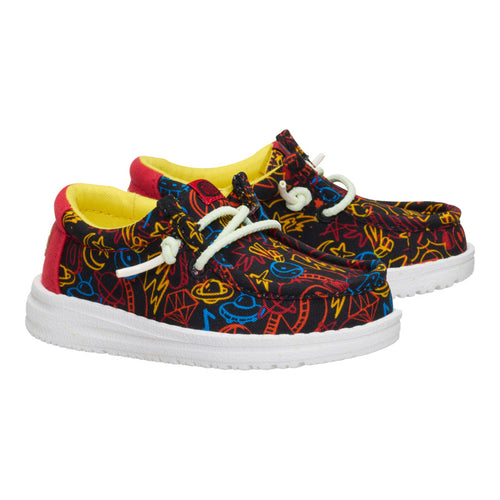 Hey Dude Wally Toddler Space Glow Black/Red