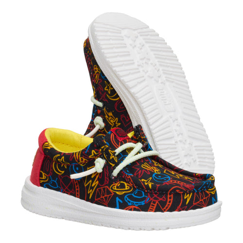 Hey Dude Wally Toddler Space Glow Black/Red