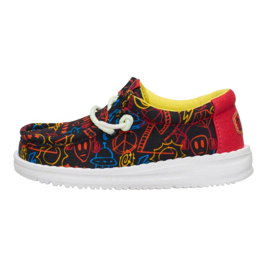 Hey Dude Wally Toddler Space Glow Black/Red