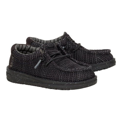 Hey Dude Wally Toddler Stretch Mesh Black/Black