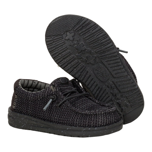 Hey Dude Wally Toddler Stretch Mesh Black/Black