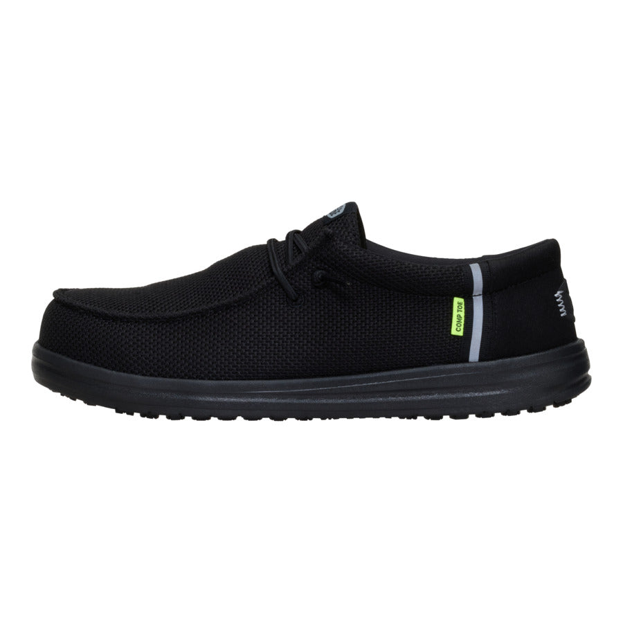 hey dude Wally Work Comp Toe Black/Black