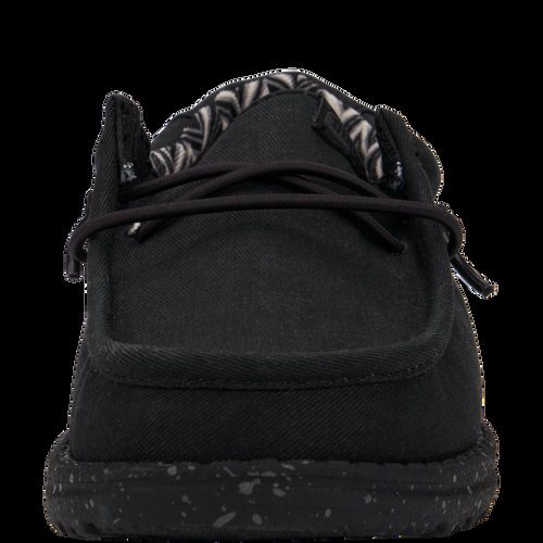 Hey Dude Wally Youth Stretch Canvas Black/Black