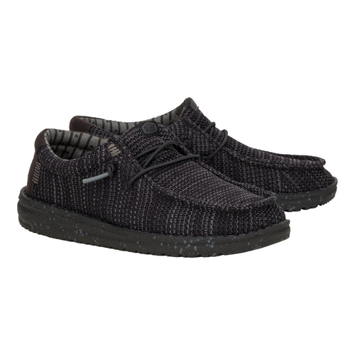 Hey Dude Wally Youth Stretch Mesh Black/Black