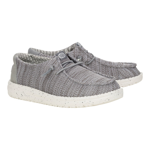 Hey Dude Wally Youth Stretch Mesh Grey