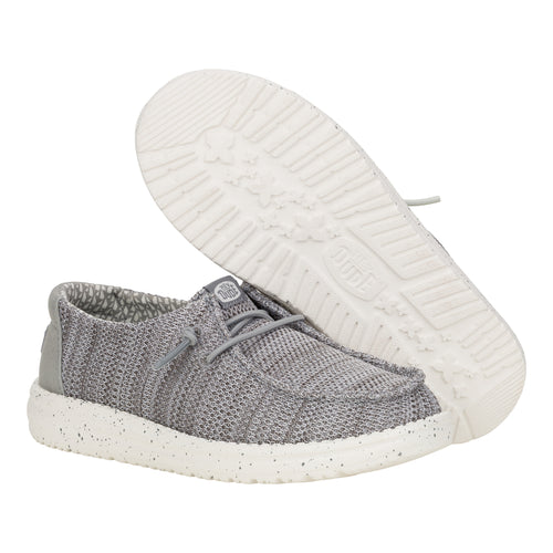 Hey Dude Wally Youth Stretch Mesh Grey