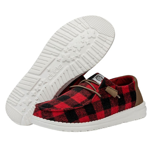 Hey Dude Wendy Buffalo Plaid Red And Black Plaid