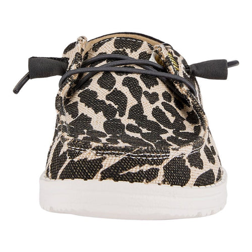 Hey Dude Wendy Leopard Sparkle Wide Leopard Tan