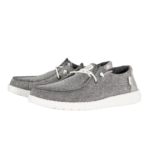 Hey Dude Wendy Metallic Sparkle Charcoal